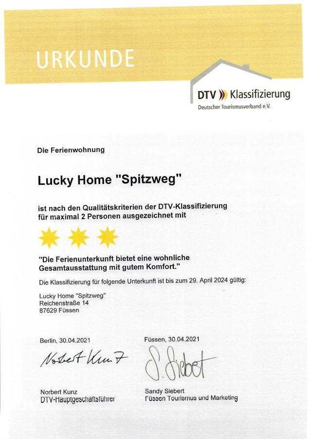 Lucky Home Spitzweg Appartment Füssen Dış mekan fotoğraf
